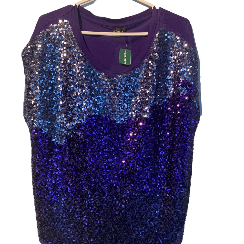 Simons Sequin Purple Top